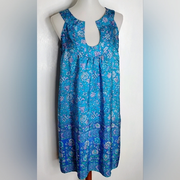 CALYPSO FLORAL SILK DRESS  NWOT - Picture 1 of 9